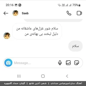 متن آهنگ سلام صائب